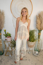 Load image into Gallery viewer, Graceful Lace Flare Jeans-Cream