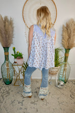 Load image into Gallery viewer, Sweet Edge Floral Beaded Vest-Blue