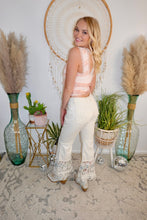 Load image into Gallery viewer, Graceful Lace Flare Jeans-Cream