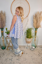 Load image into Gallery viewer, Sweet Edge Floral Beaded Vest-Blue