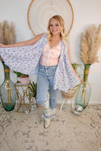 Load image into Gallery viewer, Sweet Edge Floral Beaded Vest-Blue