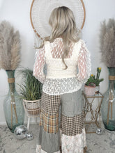 Load image into Gallery viewer, Whispered Lace Tie Front Blouse-Cream