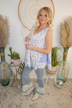 Load image into Gallery viewer, Sweet Edge Floral Beaded Vest-Blue