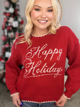 Load image into Gallery viewer, Happy Holidays Festive Sweater