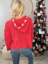 Load image into Gallery viewer, Cozy Up Cable Knit Sweater-Red