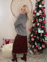 Load image into Gallery viewer, Winter Luxe Fur Cardigan-Gray