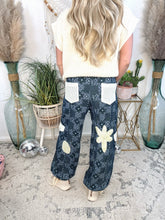 Load image into Gallery viewer, Paisley Petal Denim Joggers