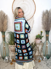 Load image into Gallery viewer, Soulful Wanderer Crochet Duster-Black
