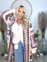 Load image into Gallery viewer, Soulful Wanderer Crochet Duster-Cream