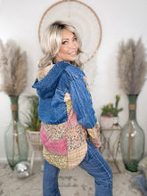 Load image into Gallery viewer, Boho Canyon Patchwork Hooded Top