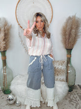 Load image into Gallery viewer, Step Into Spring Contrast Pants-Denim