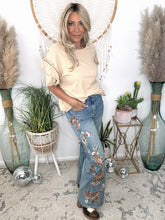 Load image into Gallery viewer, Harvest Bloom Embroidered Jeans