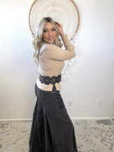 Load image into Gallery viewer, Wanderlight Crochet-Sleeve Henley-Mocha