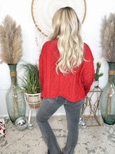 Load image into Gallery viewer, Apres Cable Luxe Sweater-Red