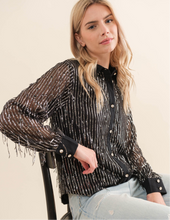 Load image into Gallery viewer, Shake It Off Fringe Sequin Top