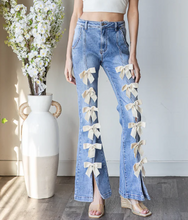 Load image into Gallery viewer, Coquette Denim Bow Jeans