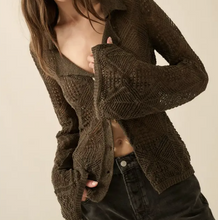 Load image into Gallery viewer, Autumn Whisper Pointelle Cardigan