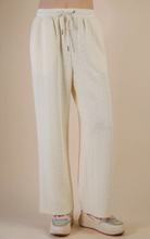 Load image into Gallery viewer, Cabin Cozy Cable Knit Pants-Ivory