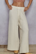 Load image into Gallery viewer, Apres Cable Knit Lounge Pants-Ivory