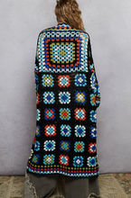 Load image into Gallery viewer, Soulful Wanderer Crochet Duster-Black