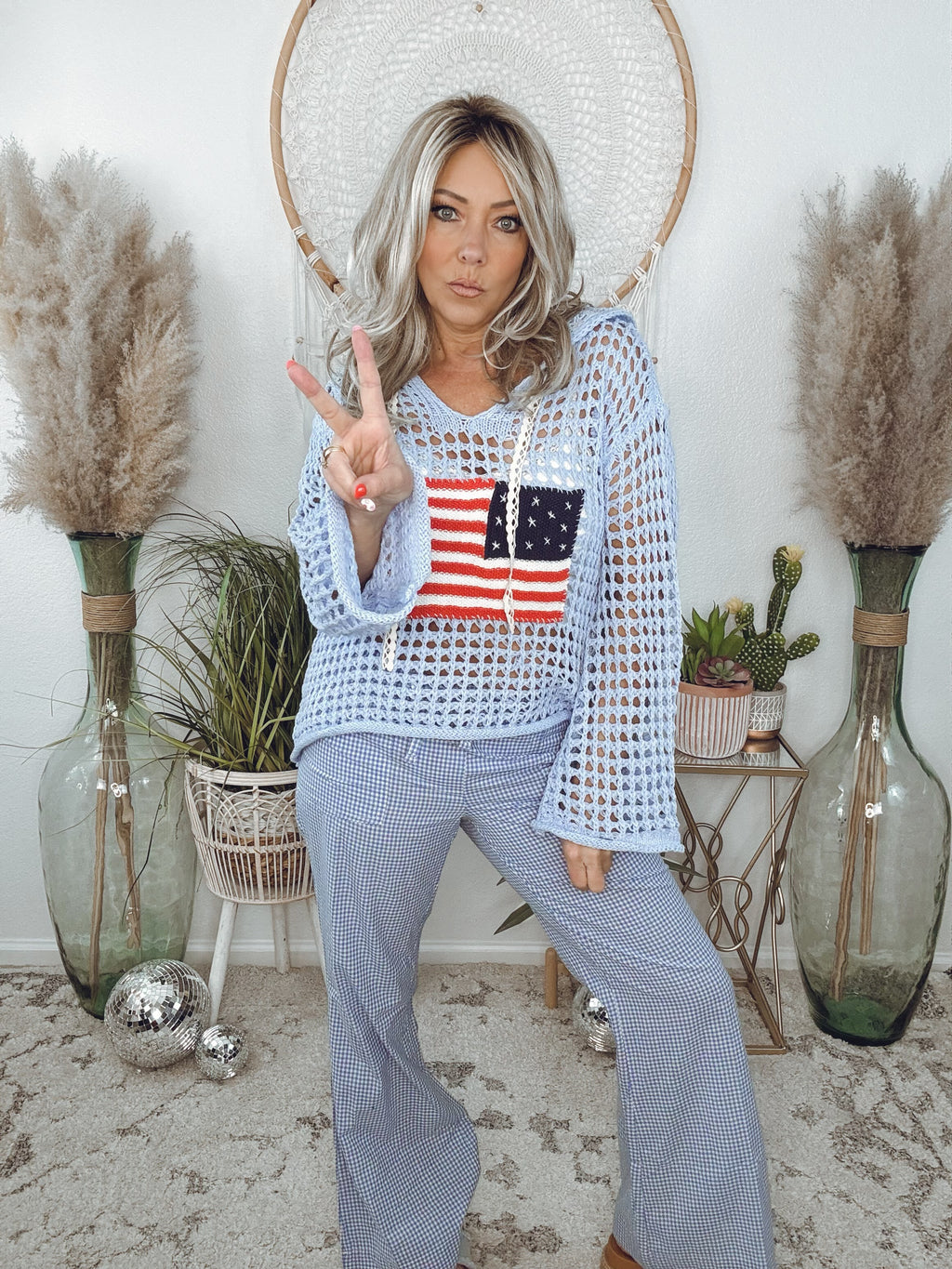 Americana Crochet Sweater