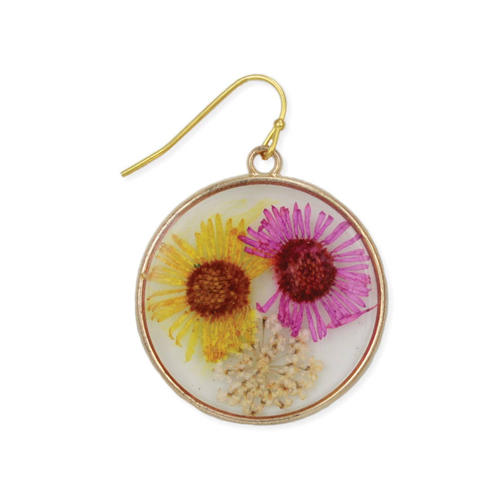 Bright Blooms Dried Flower Earrings