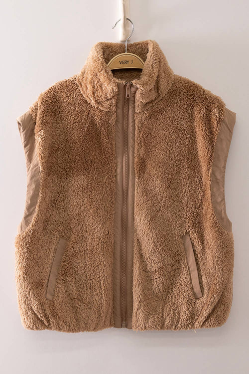 Cozy Sherpa Puffer Vest
