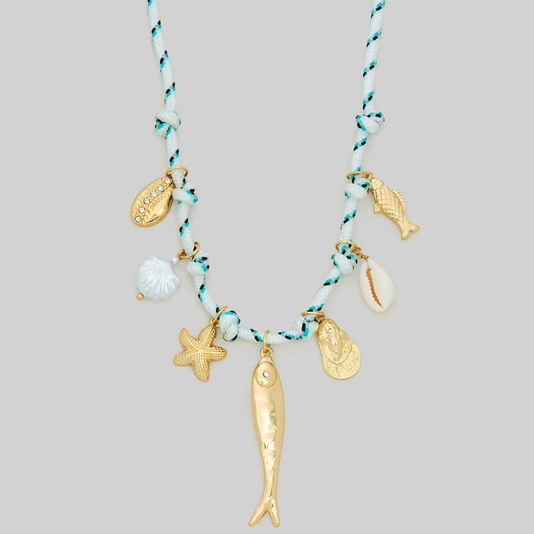 SEA CHARM CORD NECKLACE