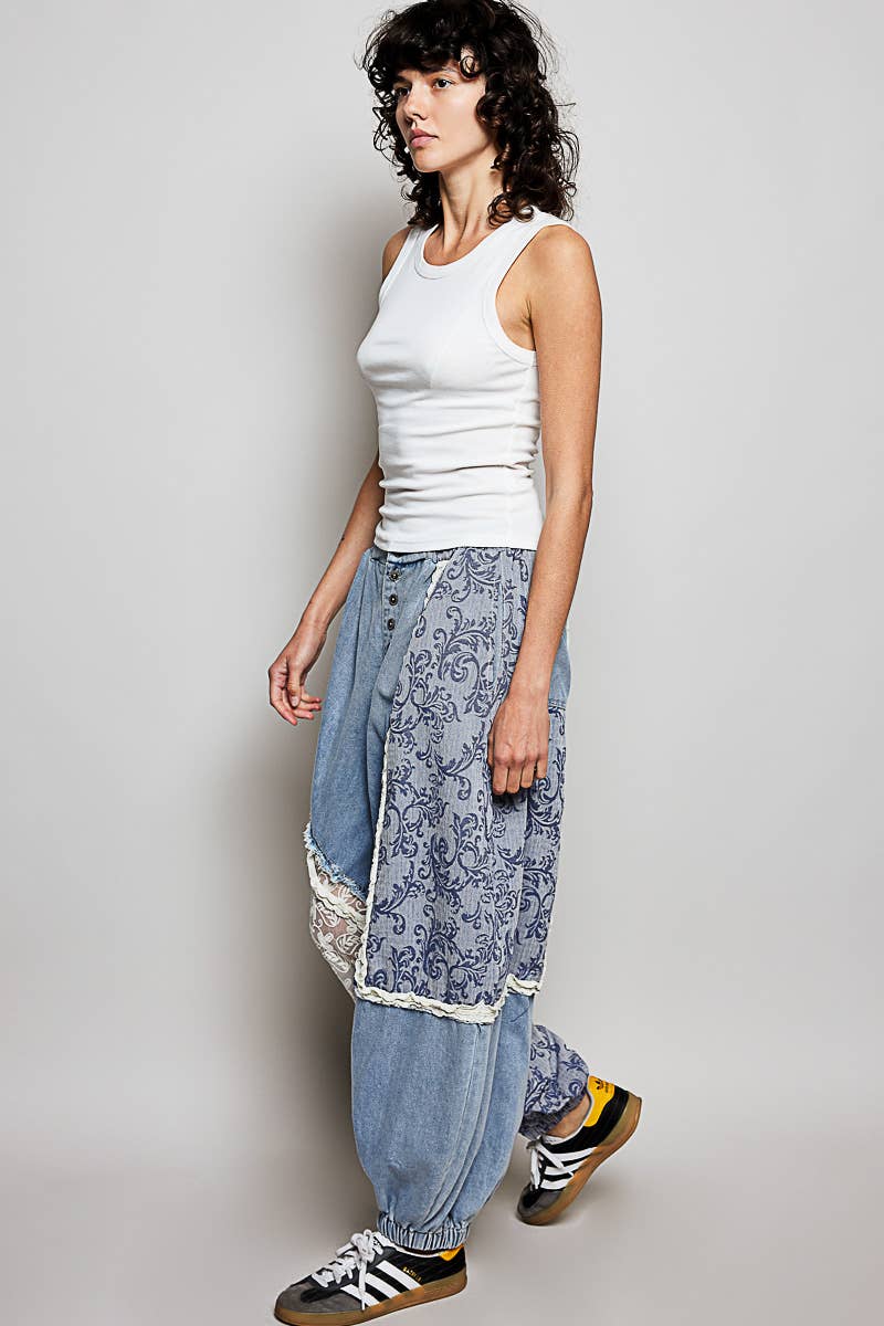 Crochet Patchwork Jogger Pants by POL