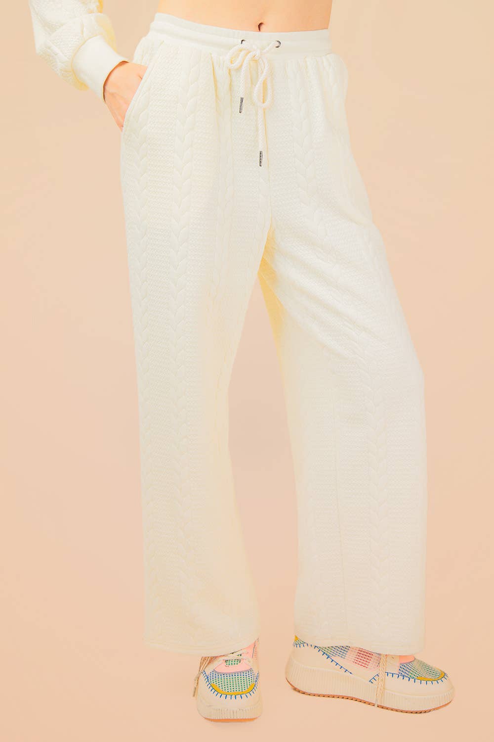 Cable Knit Textured Lounge Pants