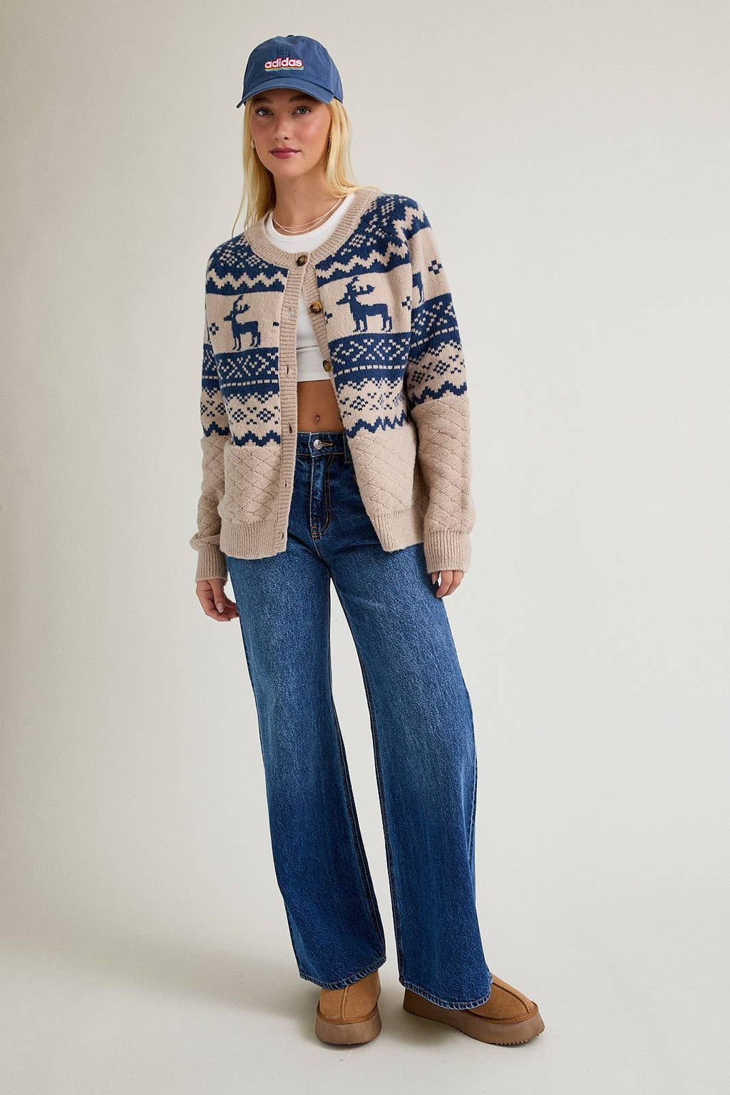 FAIR ISLE QUILTED CARDIGAN