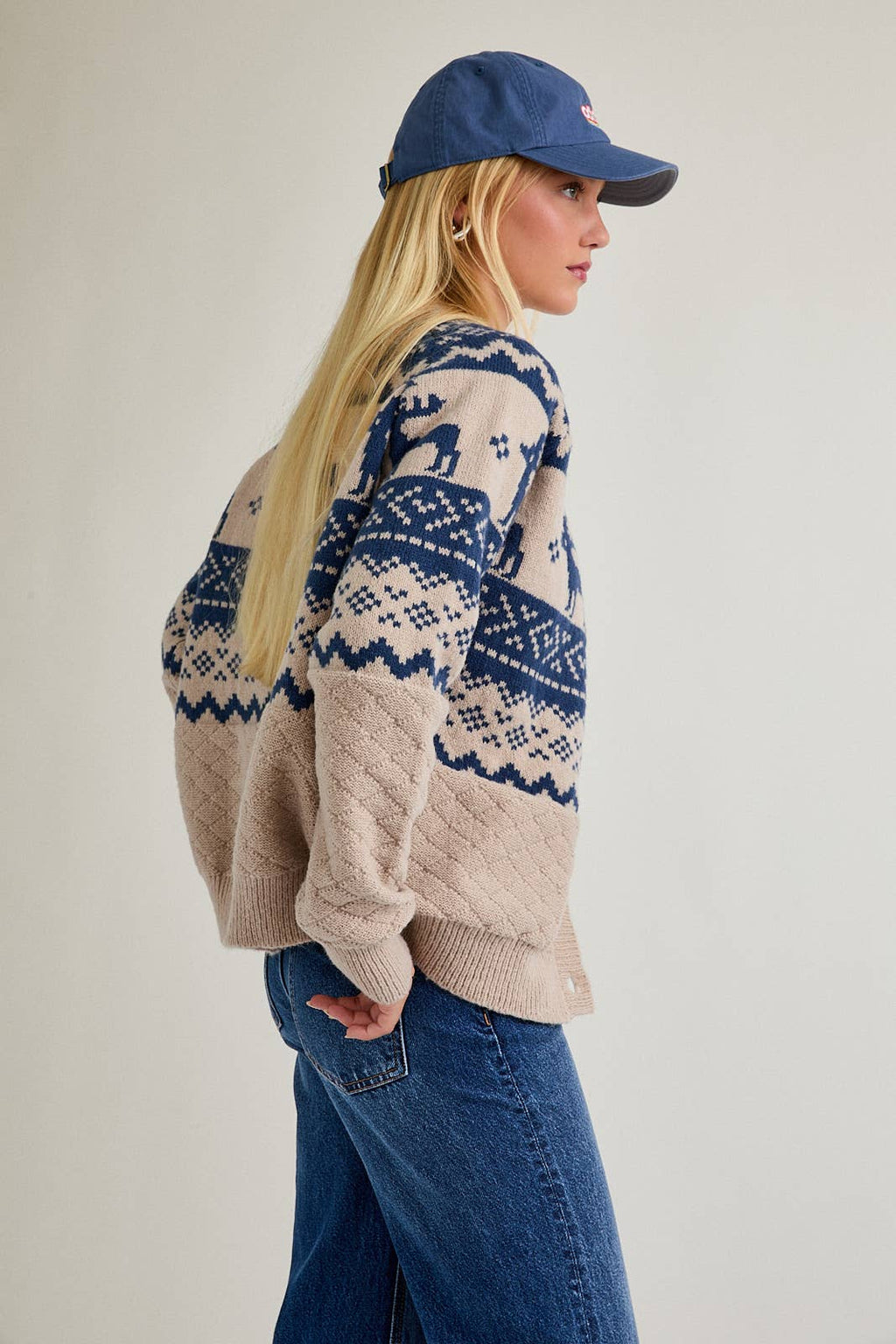FAIR ISLE QUILTED CARDIGAN