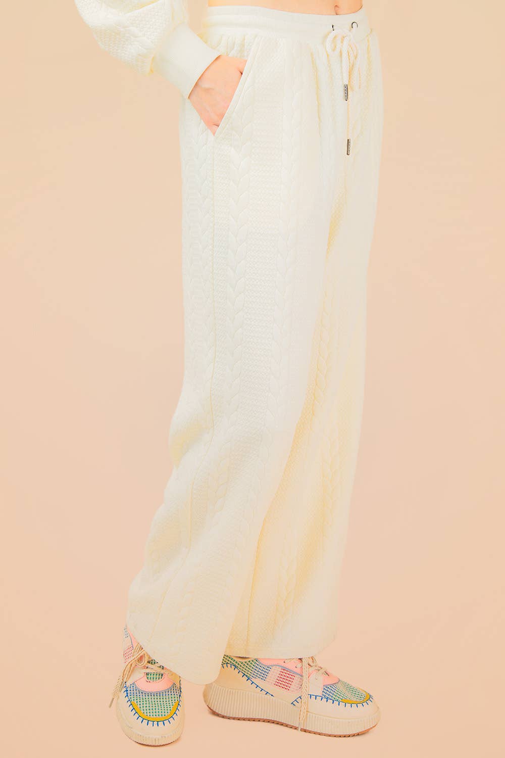 Cable Knit Textured Lounge Pants