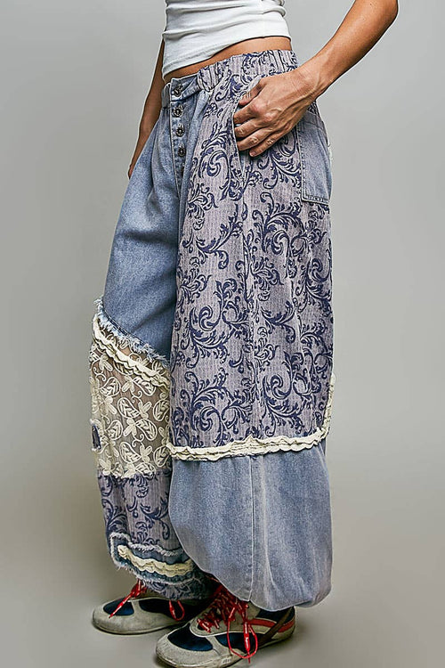 Crochet Patchwork Jogger Pants by POL