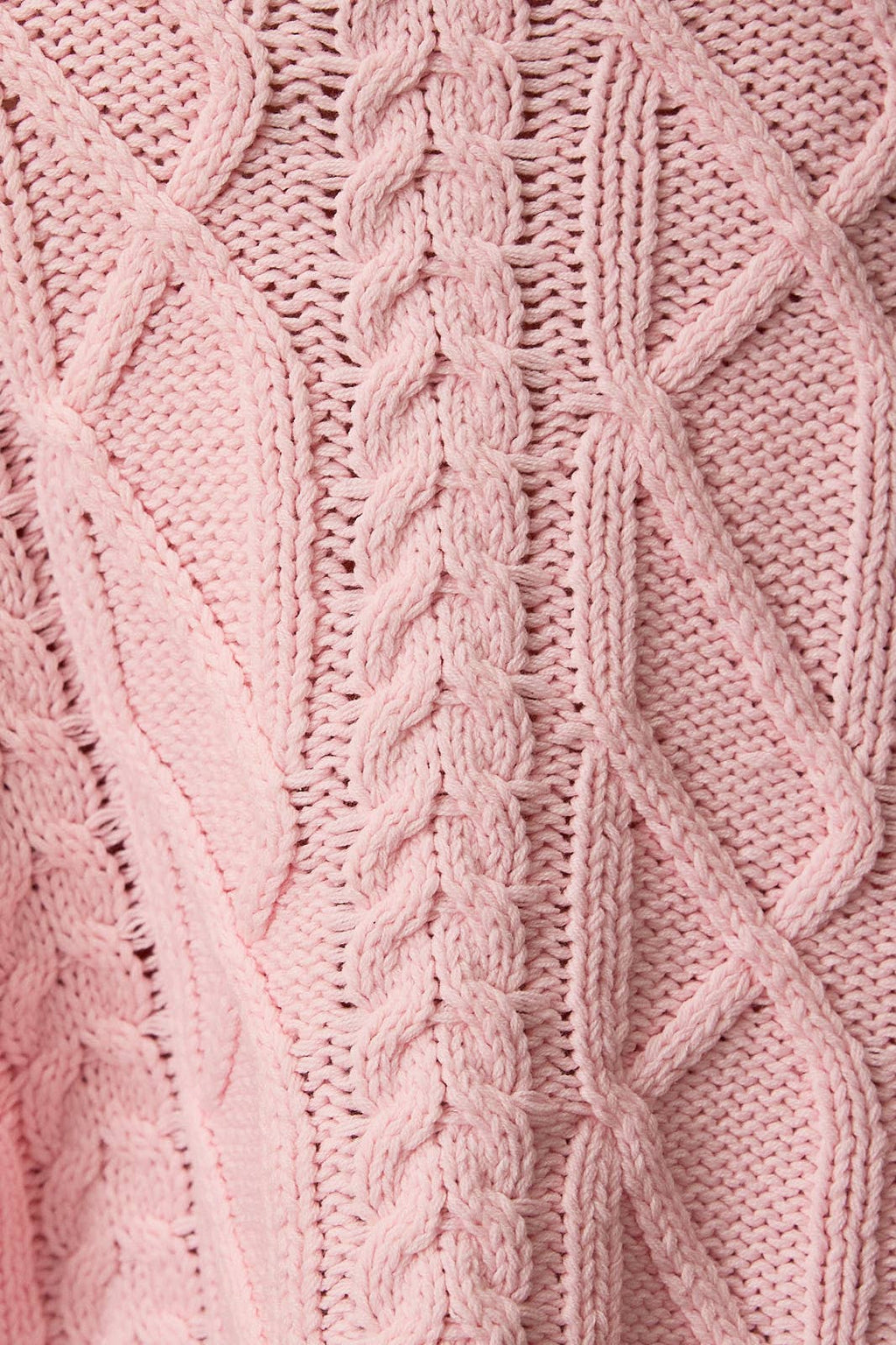 RELAXED FIT CABLE KNIT SWEATER