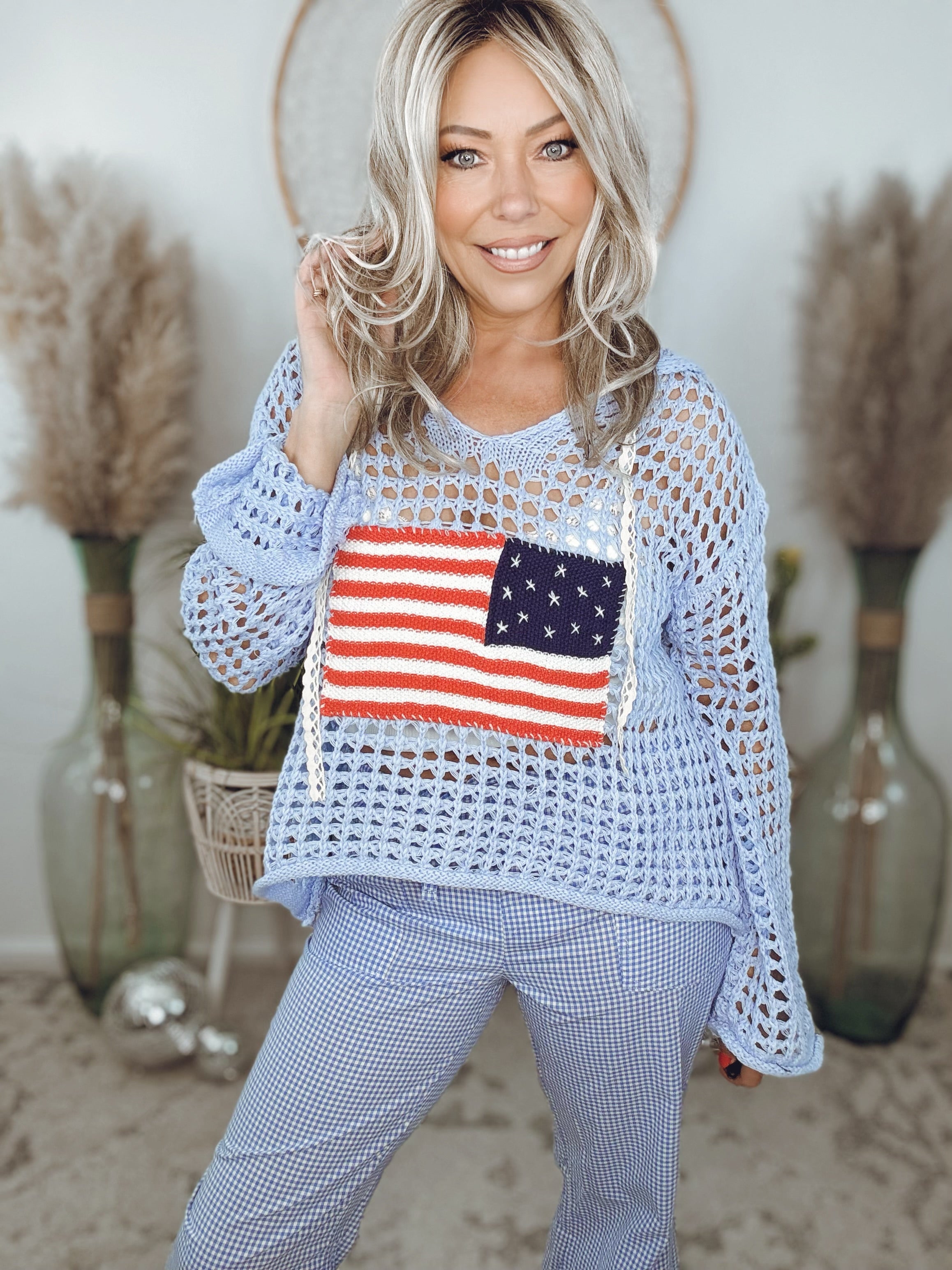 Americana Crochet Sweater