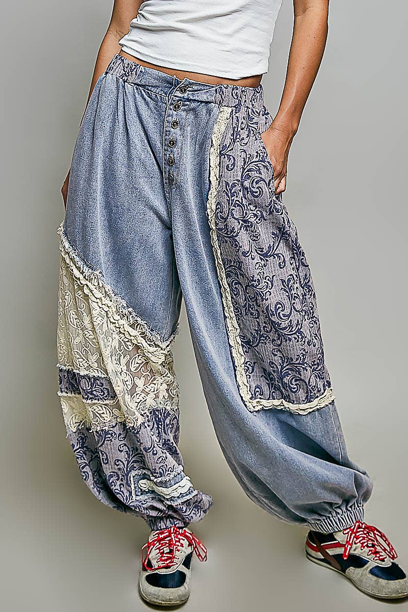 Crochet Patchwork Jogger Pants by POL
