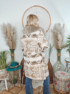 Yellowstone Aztec Fur Lined Coat