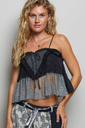 Lace Ruffle Sleeveless Top by POL