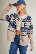 FAIR ISLE QUILTED CARDIGAN