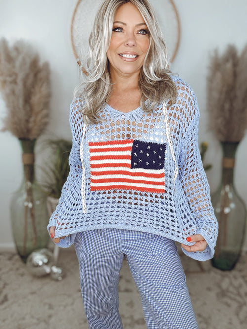 Americana Crochet Sweater