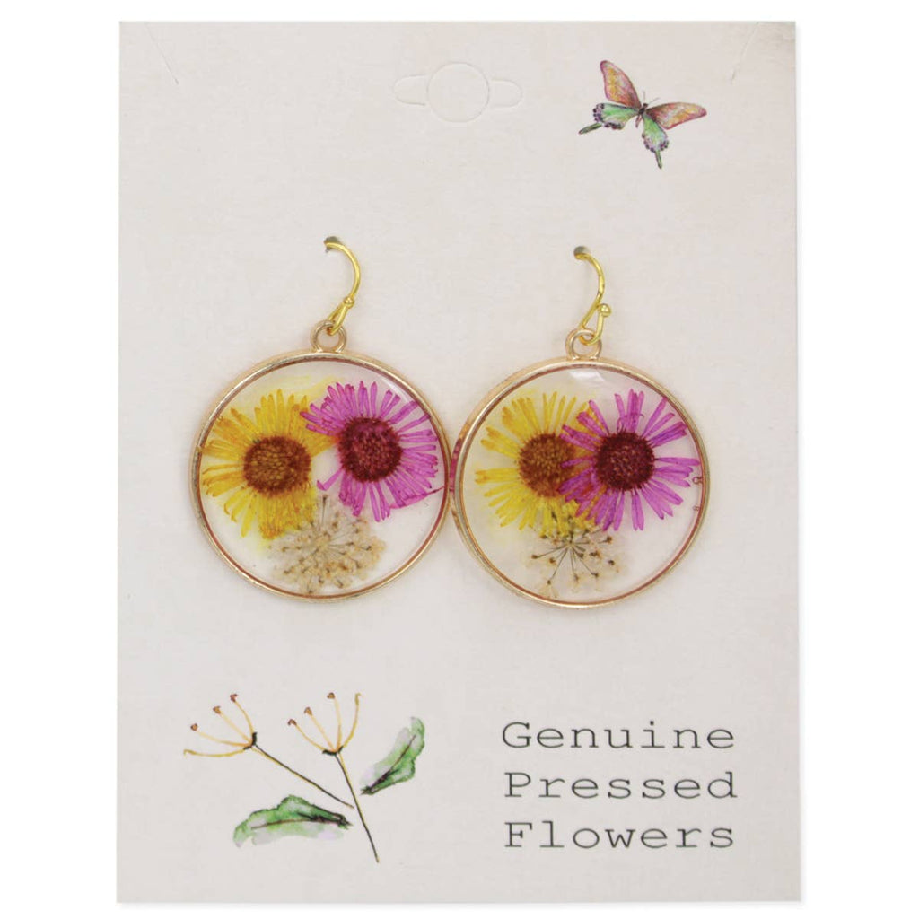 Bright Blooms Dried Flower Earrings