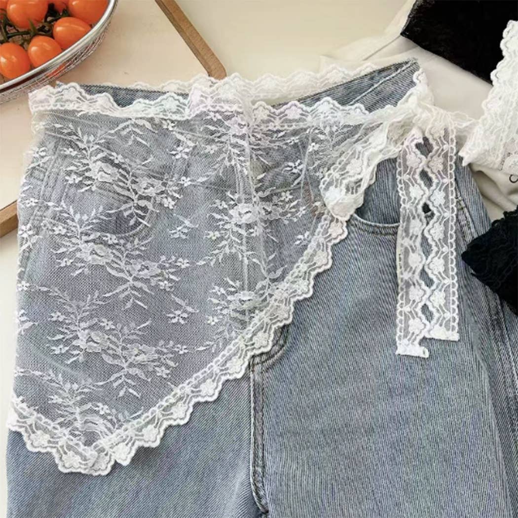 LACY ROSE PATTERN WRAP ACCESSORY