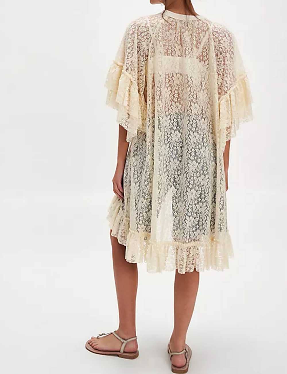 Ladies Floral Mesh Boho Blouse