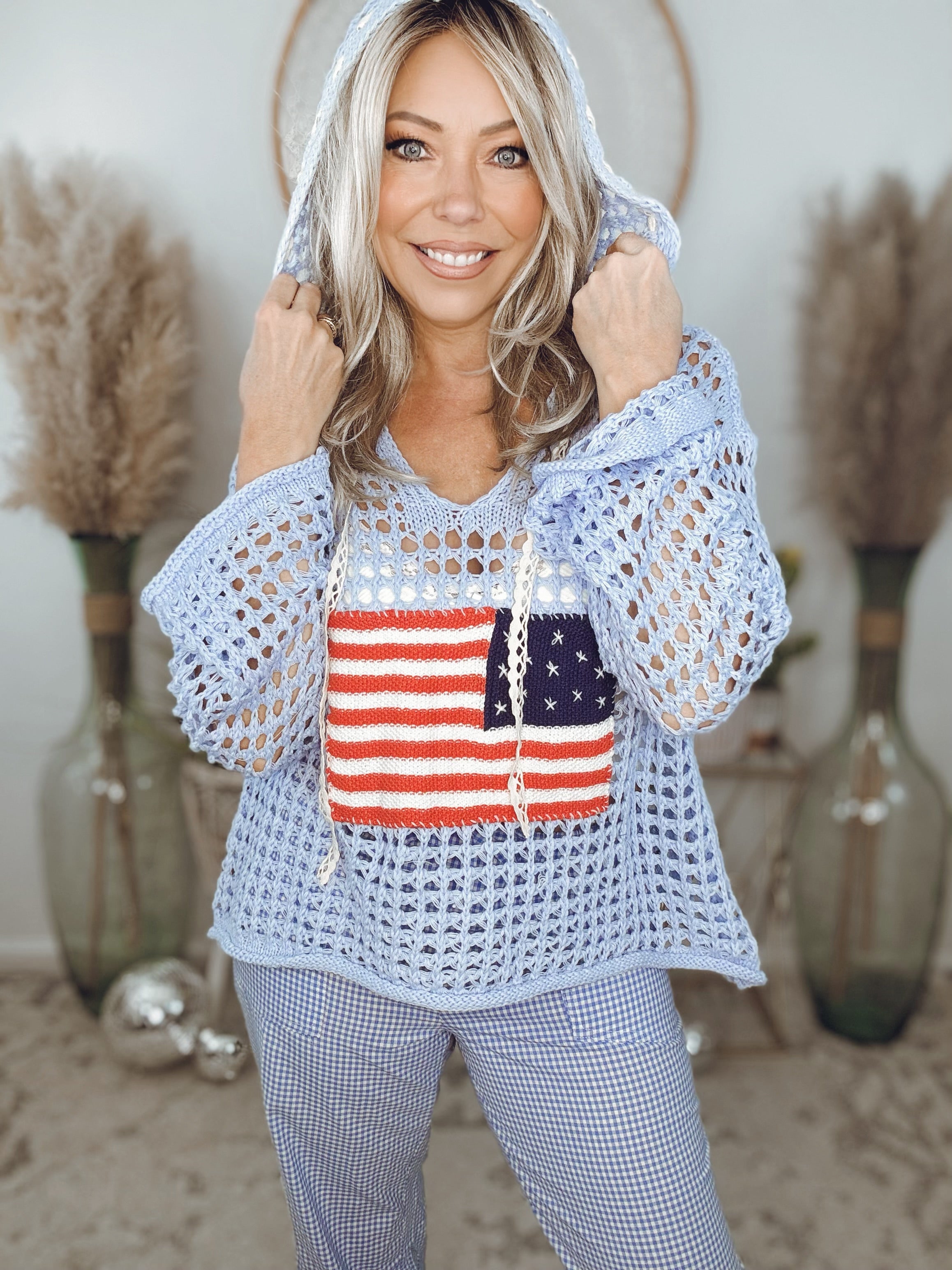 Americana Crochet Sweater