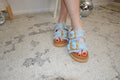Wild Tides Denim Sandals-Denim