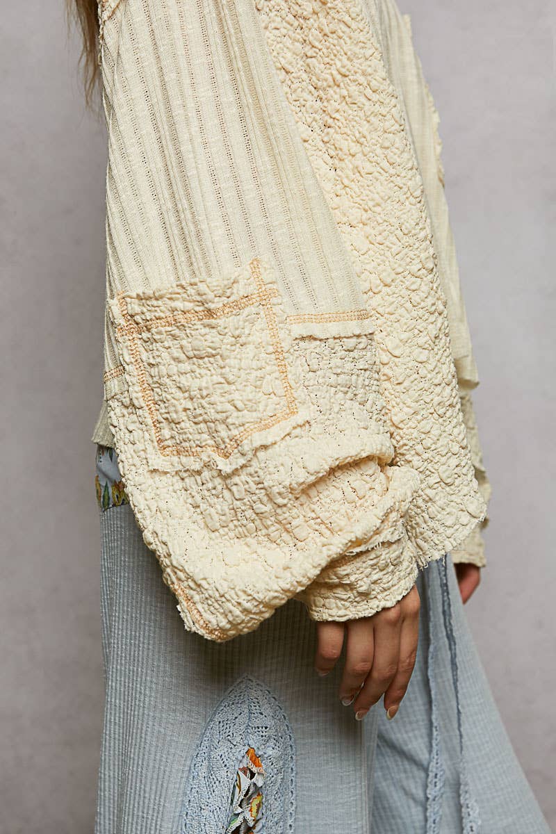 Ribbed Knit Relaxed Top by POL