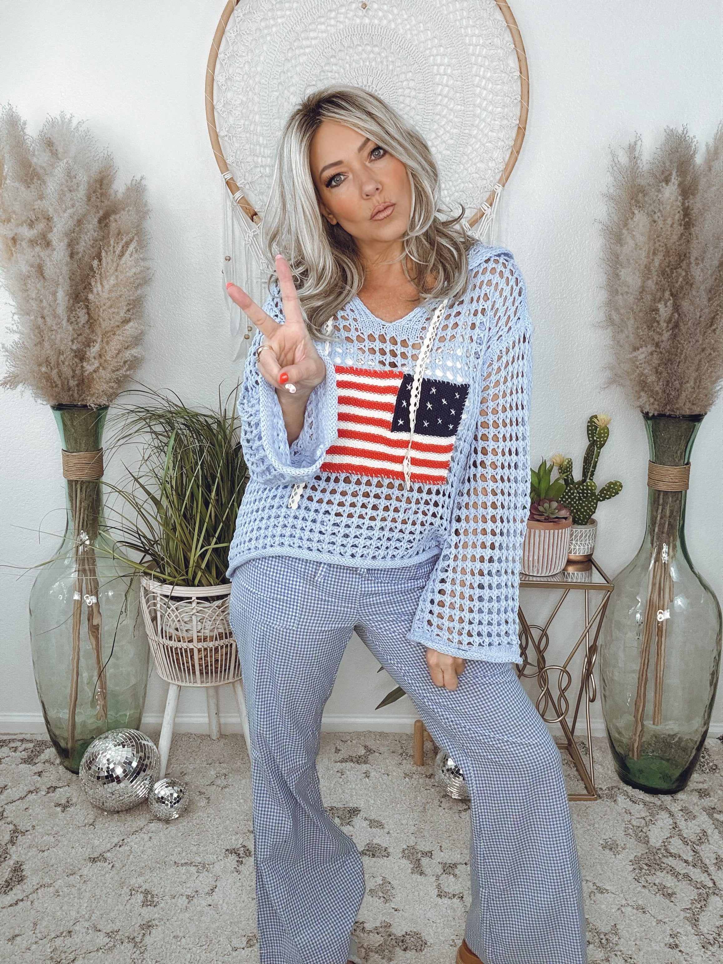 Americana Crochet Sweater
