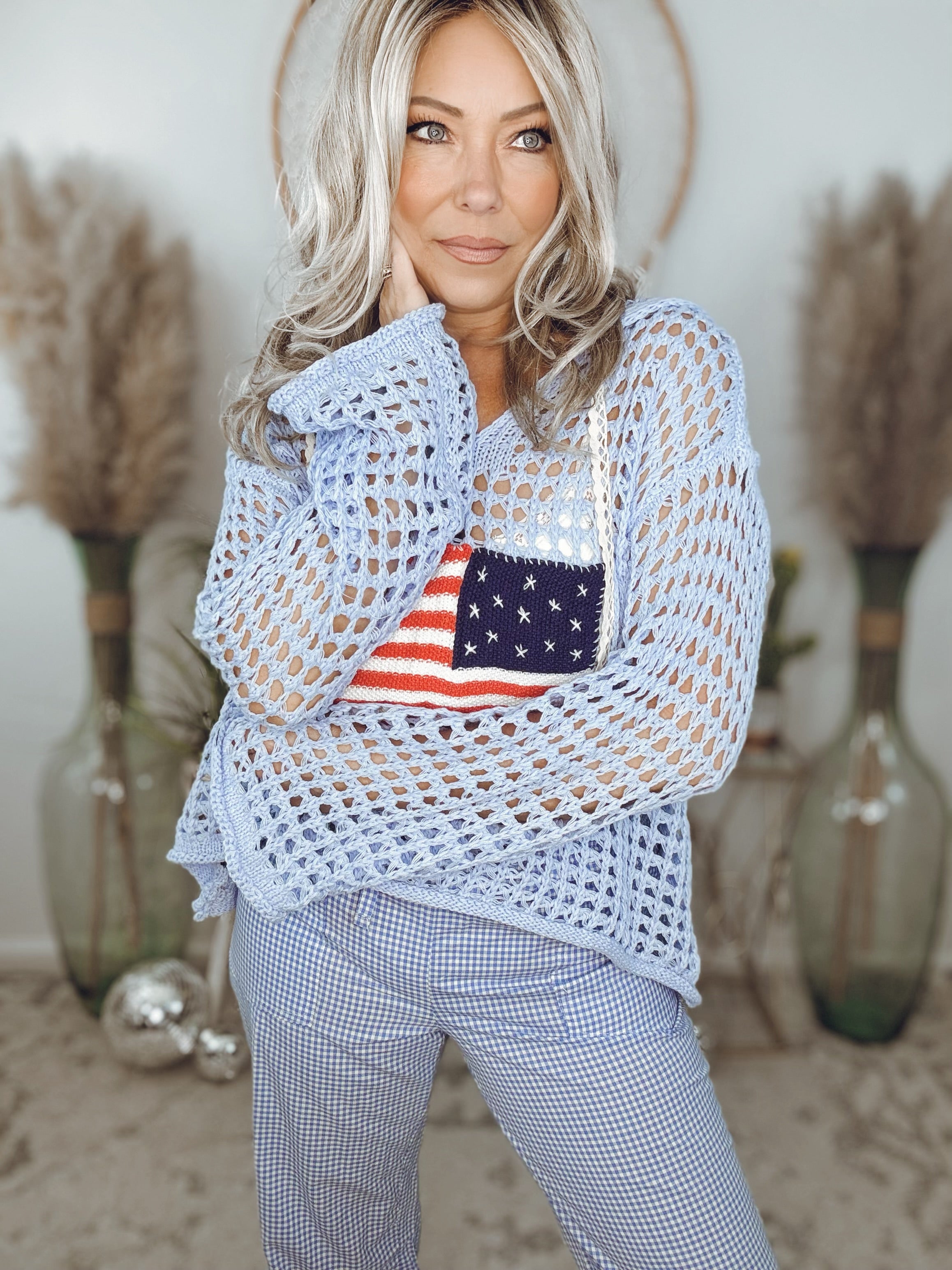 Americana Crochet Sweater
