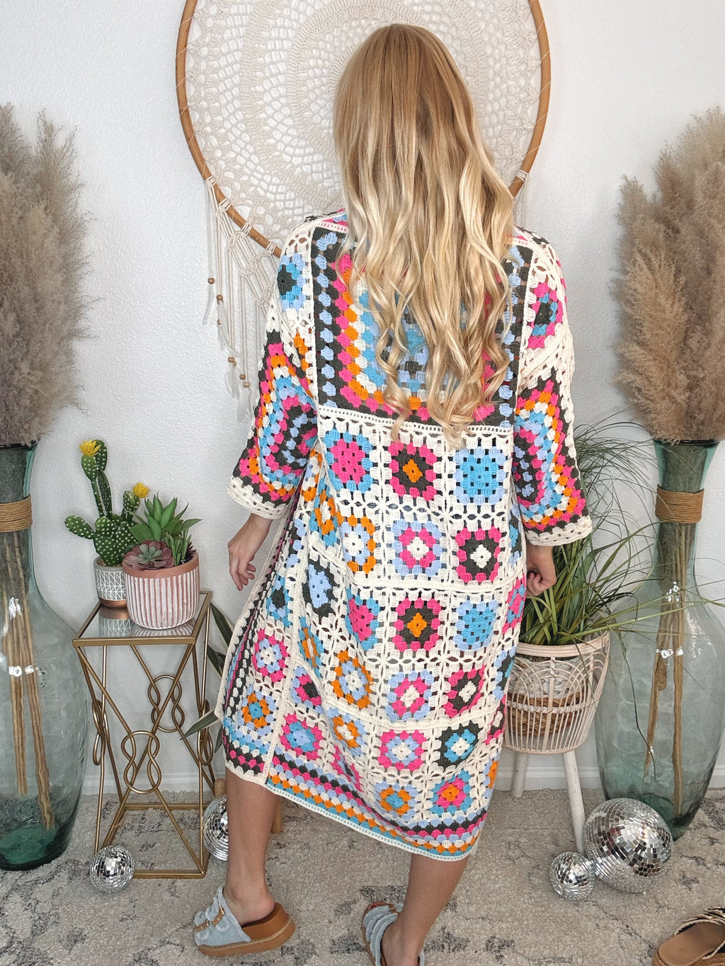 Soulful Wanderer Crochet Duster-Cream